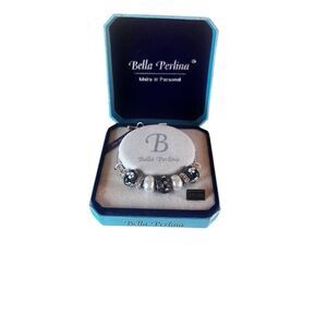 Bella Perlina Silver Tone Charm Bracelet